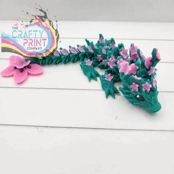 3D Printed Baby Cherry Blossom Dragon in Egg - Green