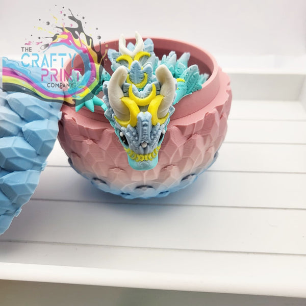 3D Printed Baby Luna Dragon in Egg