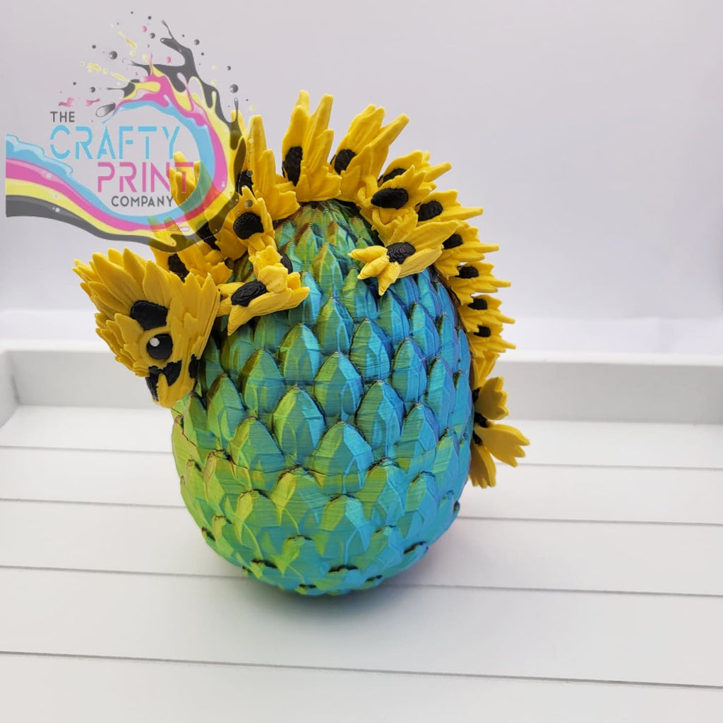 3D Printed Baby Sunflower Dragon in Egg