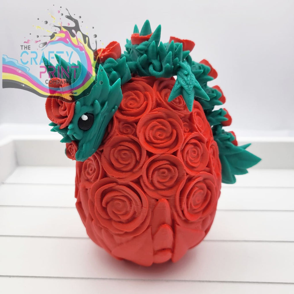 3D Printed Rose Dragon and Egg