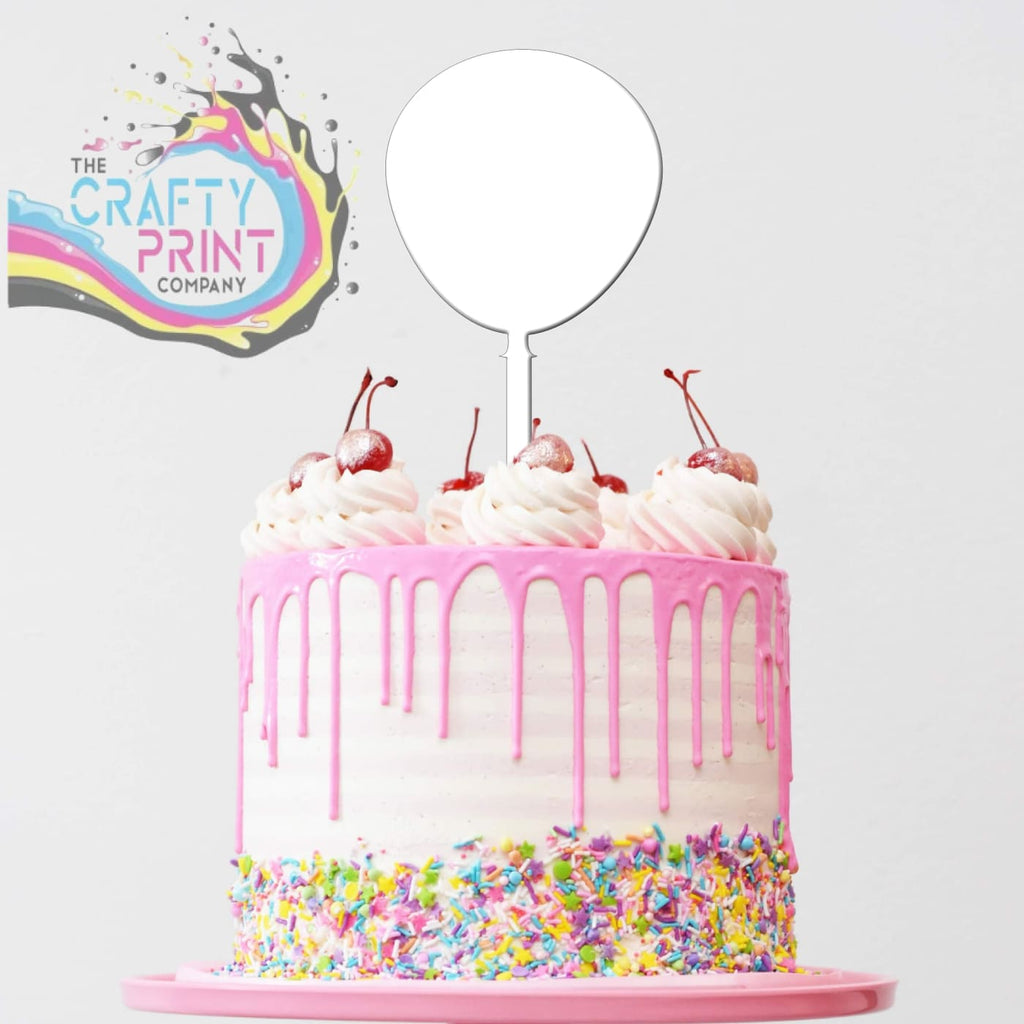 Balloon Shape Blank Acrylic Cake Topper