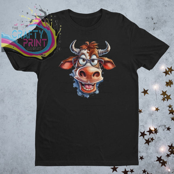 Funny Cow T-shirt - Black - Shirts & Tops