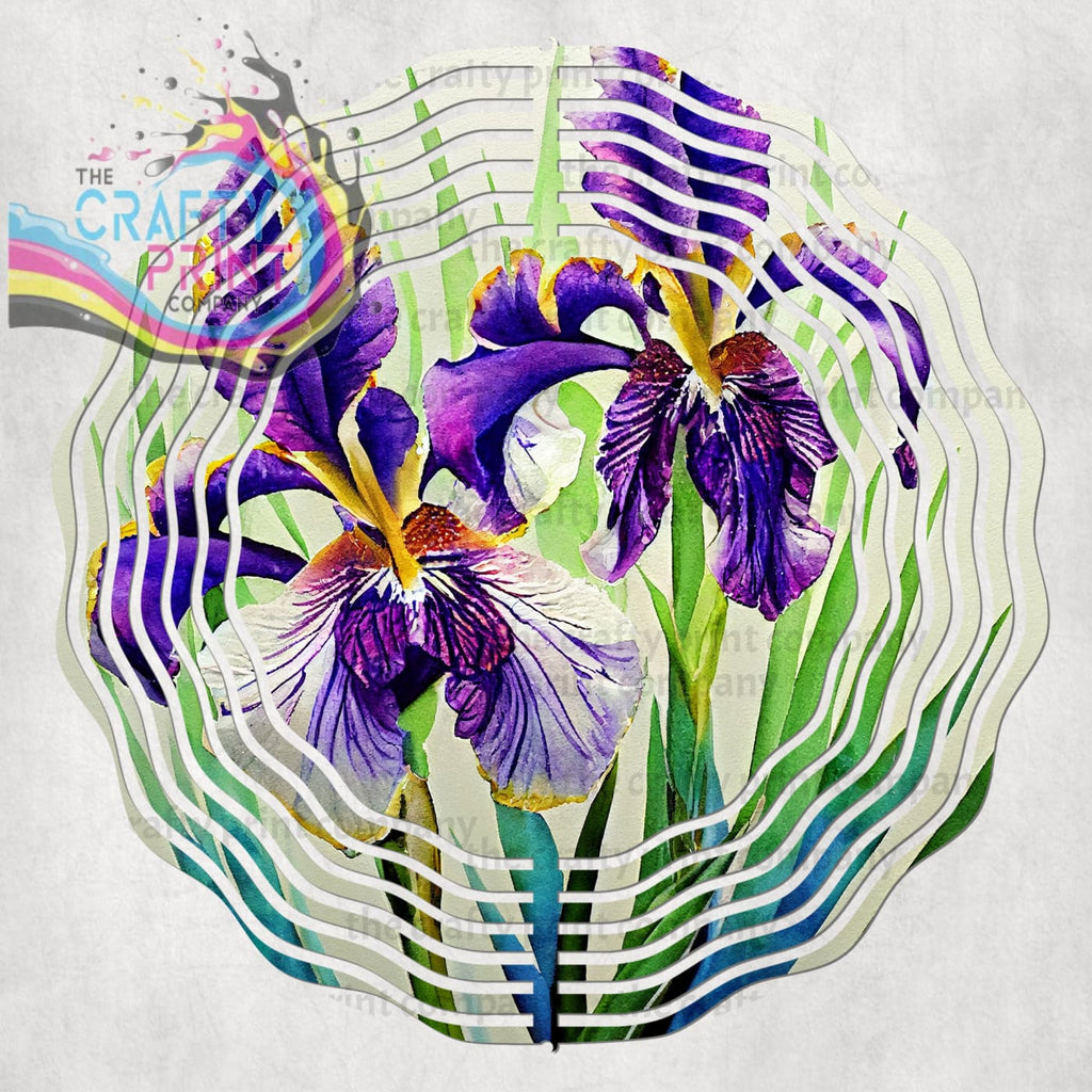 Irises Flower Wind Spinner