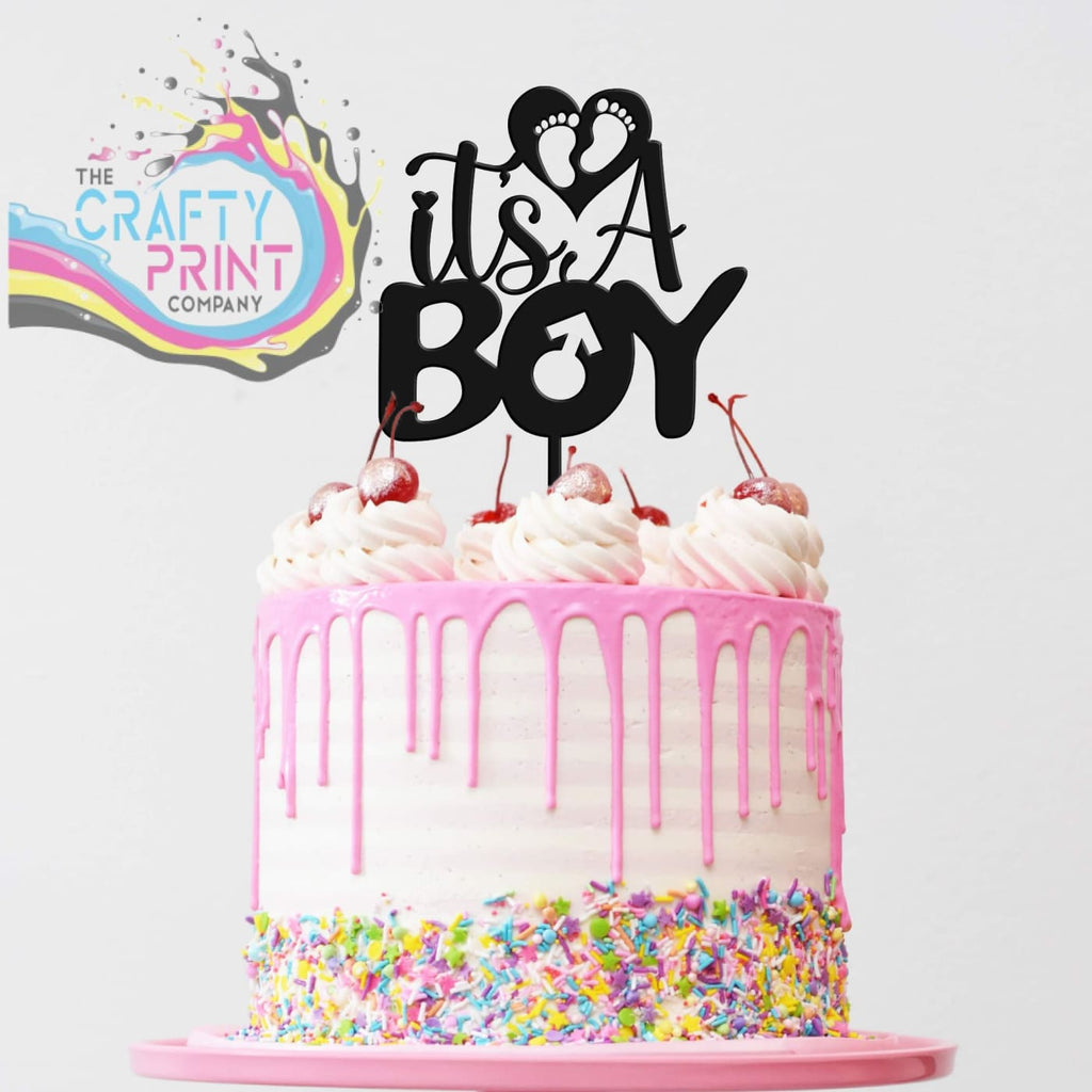 It’s a Boy Acrylic Cake Topper - Black