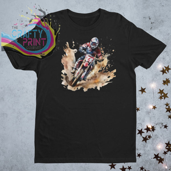 Motocross Rider T-shirt - Black - Shirts & Tops