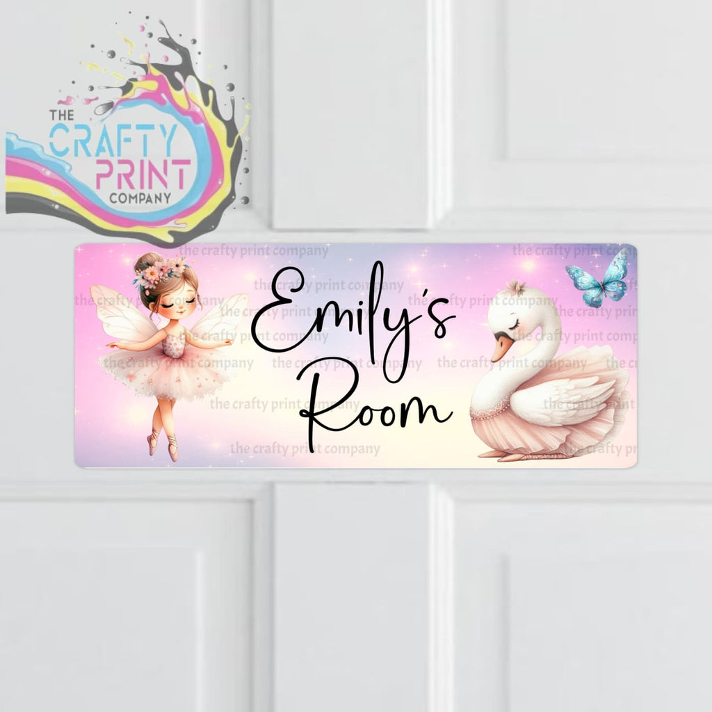 Personalised Ballerina Metal Bedroom Door Sign