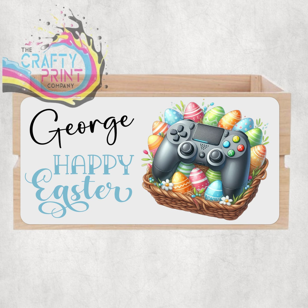 Personalised Happy Easter Game Controller Crate Sign