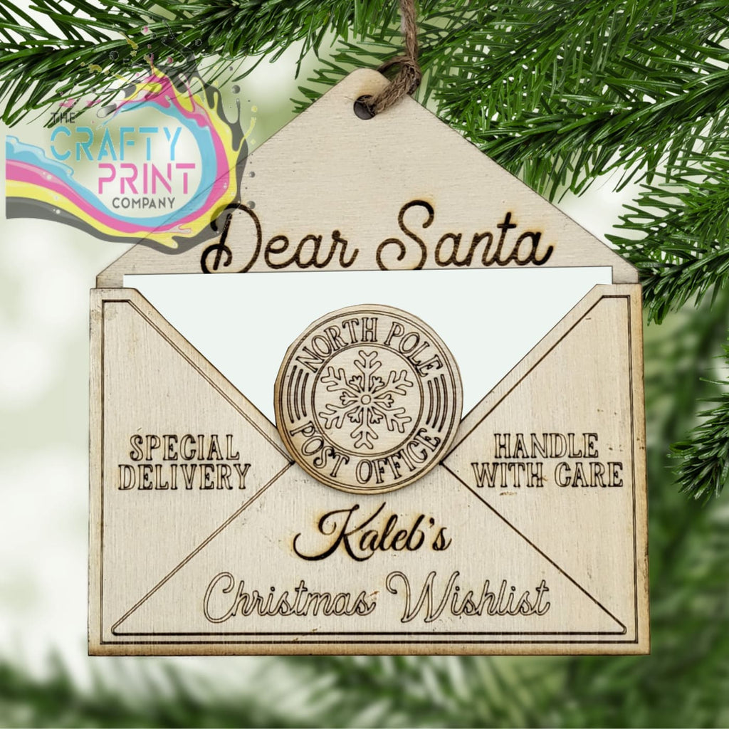Personalised Letter to Santa Holder Tree Decoration