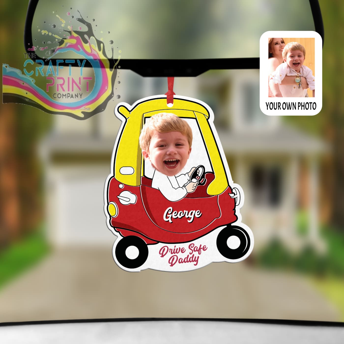 personalised-red-car-shape-air-freshener-photo-decor-the-crafty-print