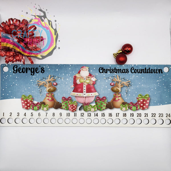 Personalised Santa Reindeer Candy Cane Advent Calendar