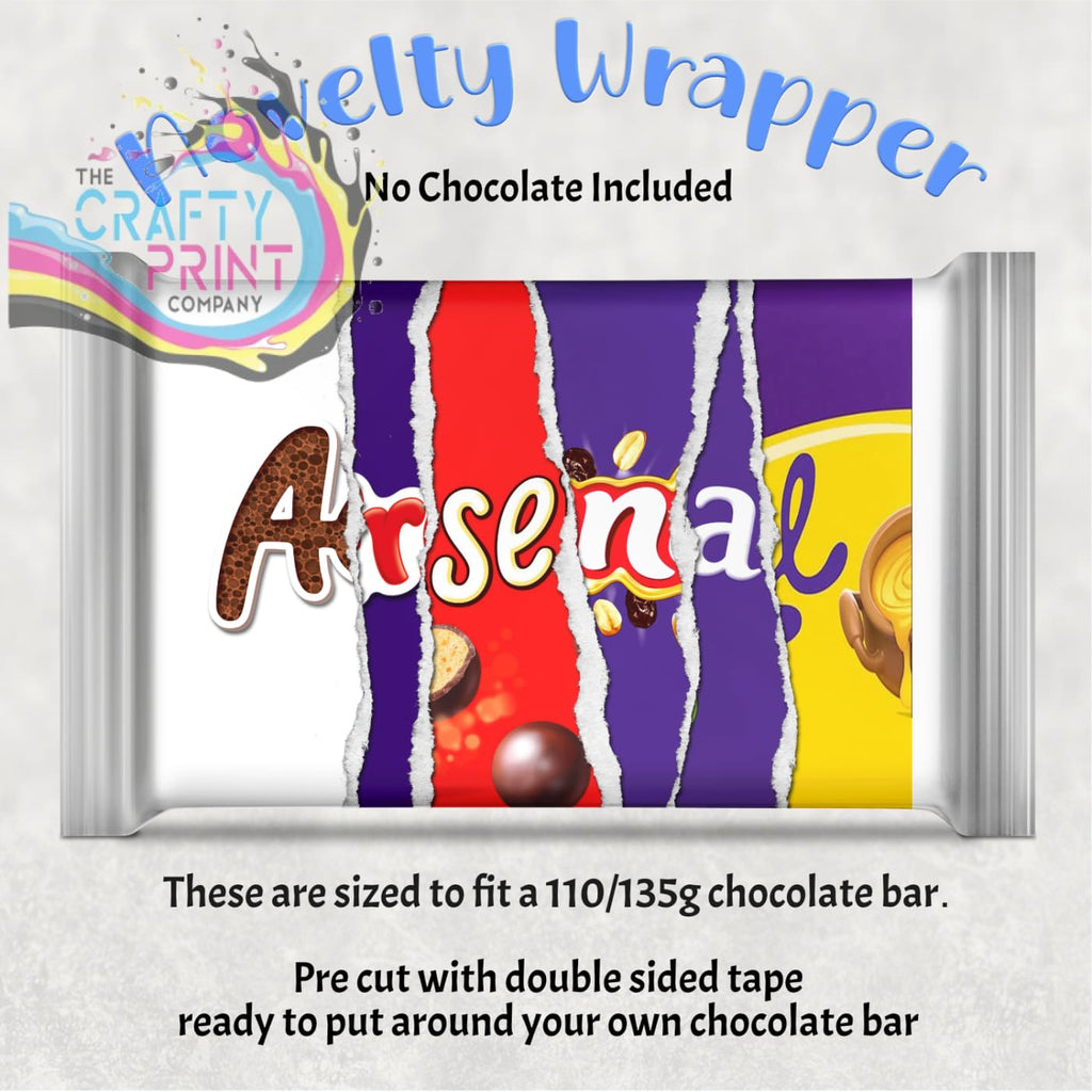 Arsenal Chocolate Bar Wrapper - Wrapping Paper