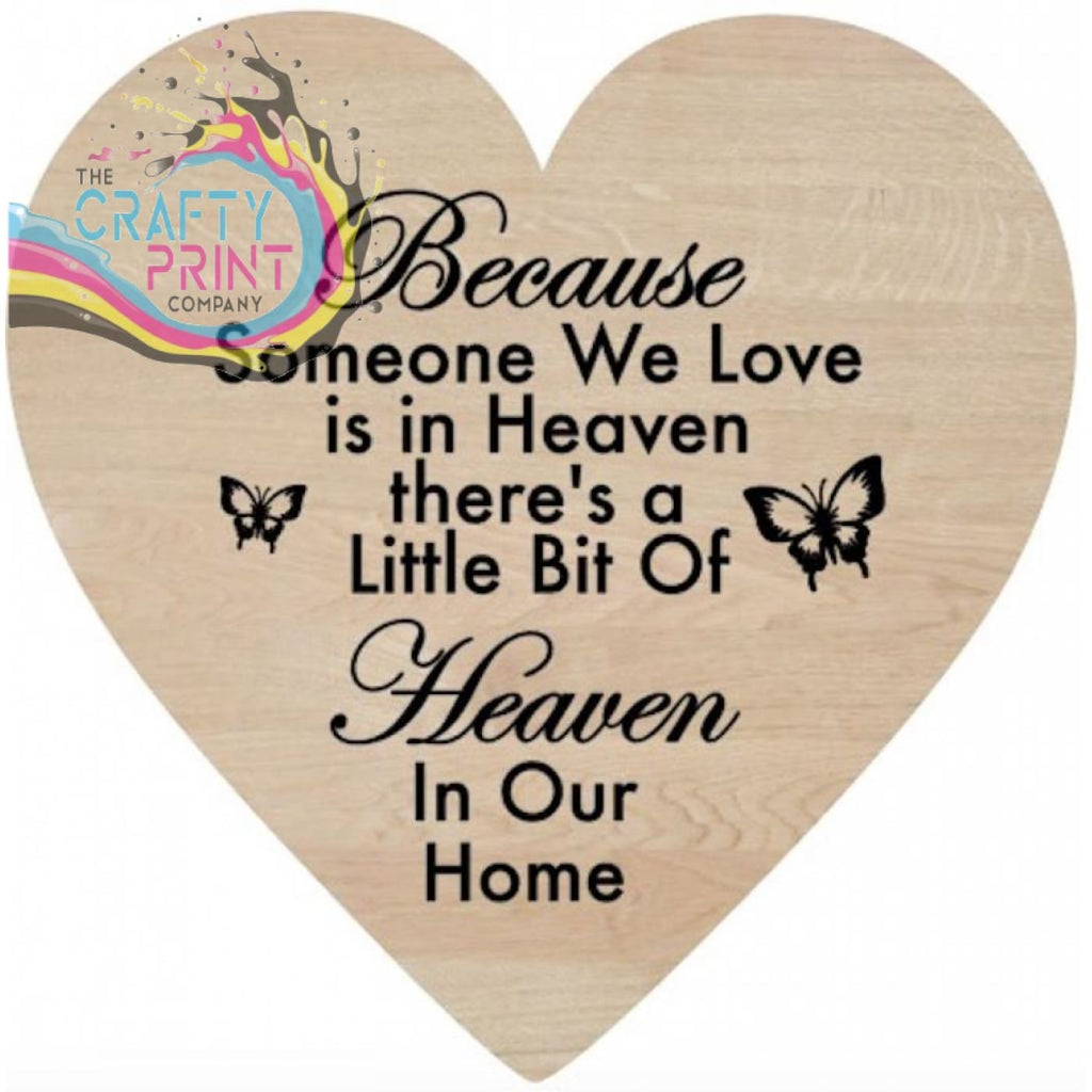 Because someone Wooden Heart Decal Sticker - Decorative