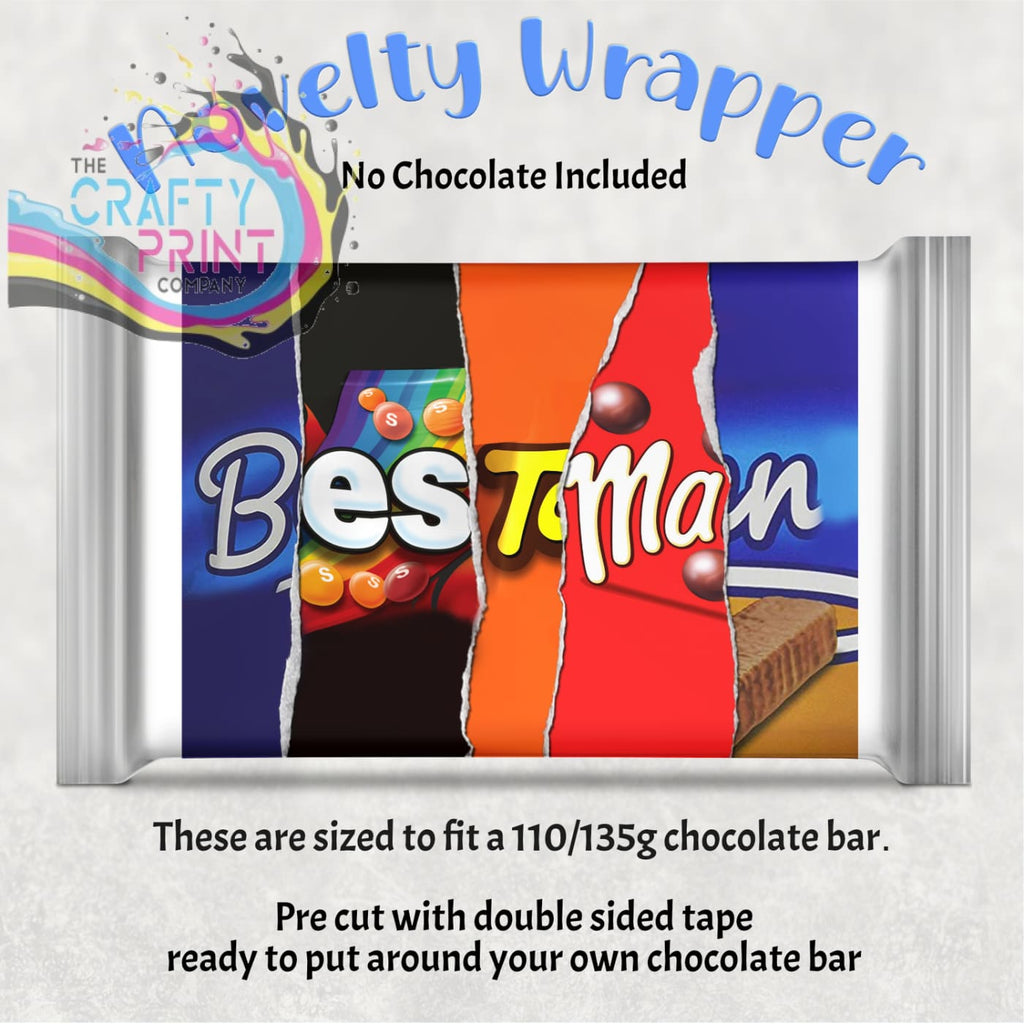 Best Man Chocolate Bar Wrapper - Wrapping Paper