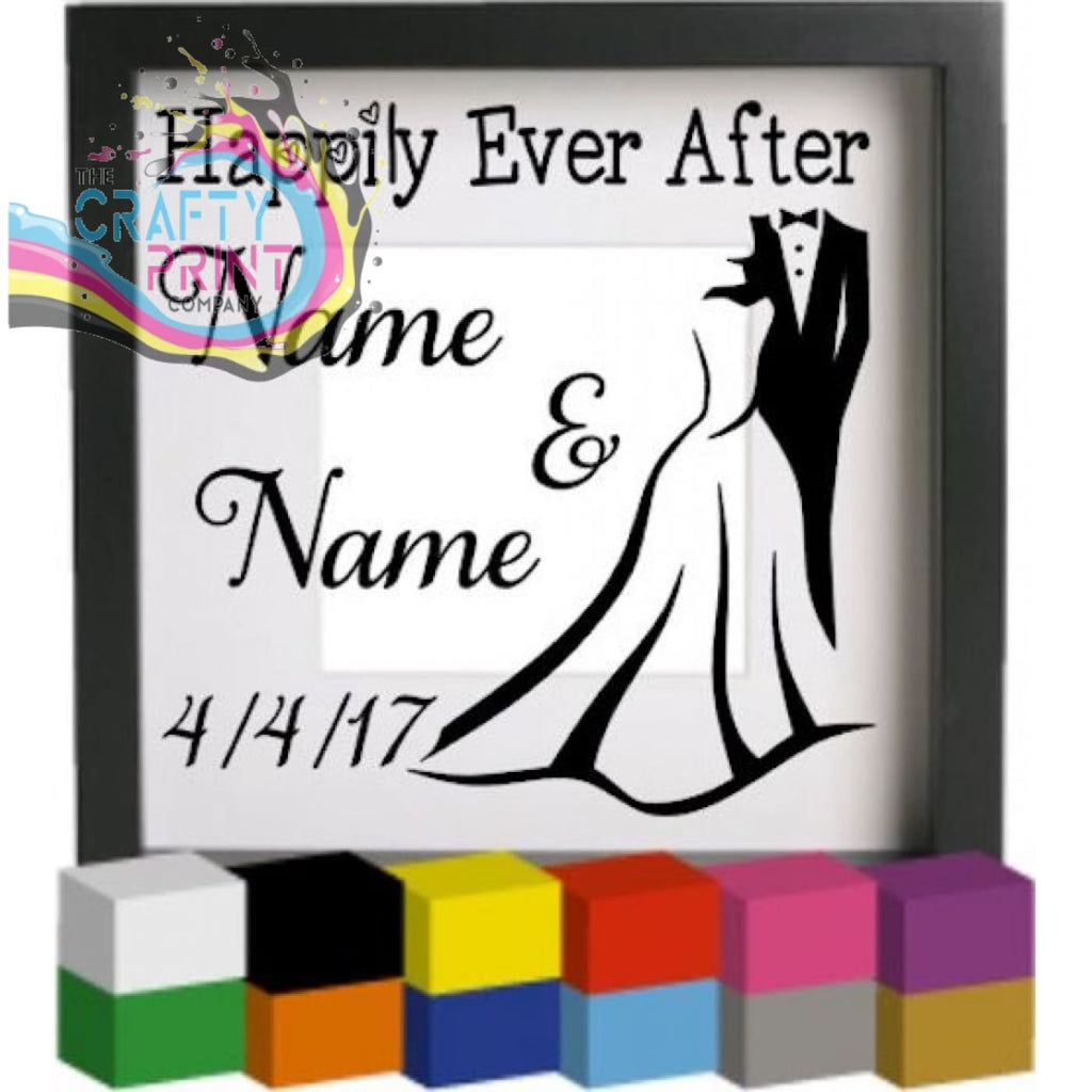 Happily Ever After (Personalised) Vinyl Decal Sticker