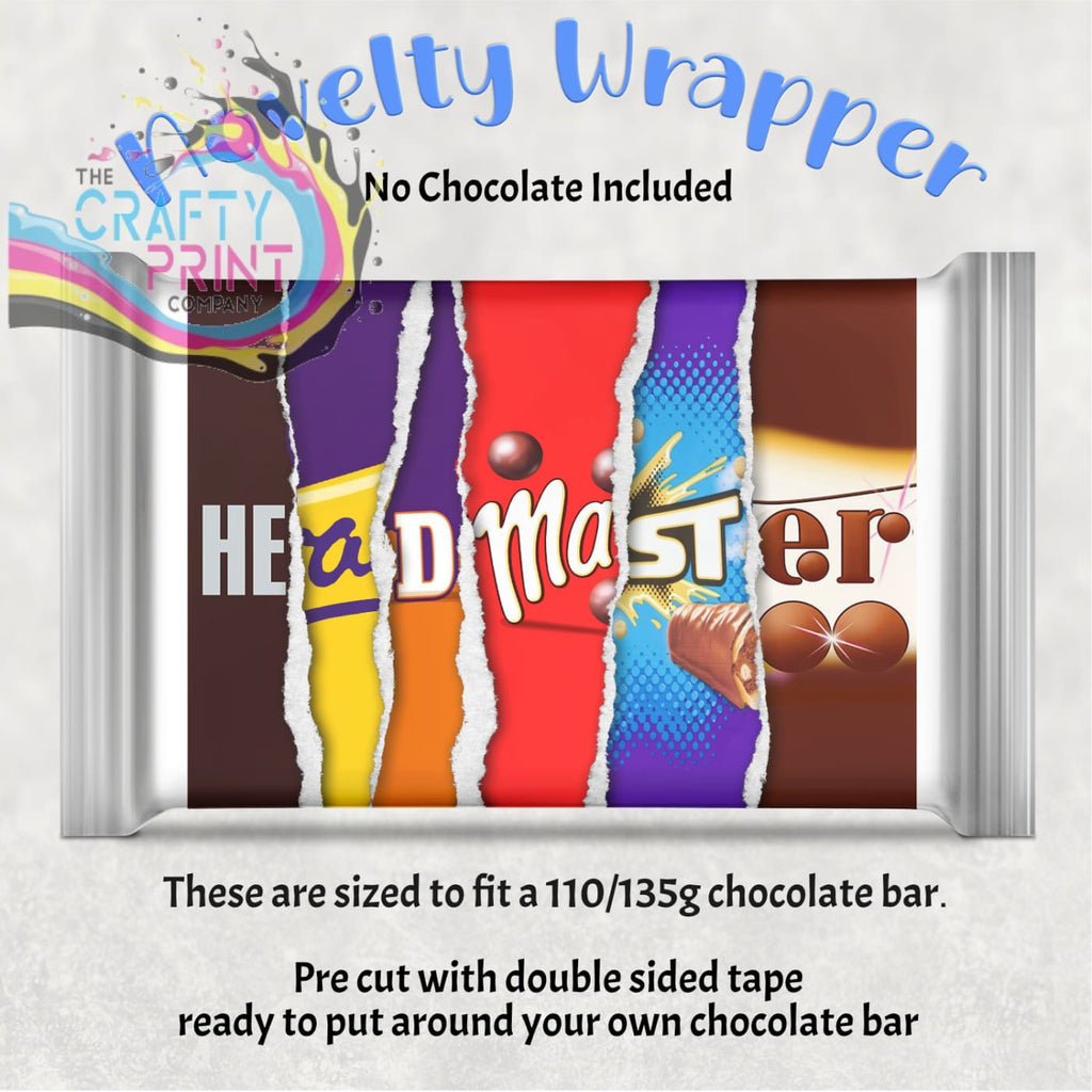 Head Master Chocolate Bar Wrapper - Wrapping Paper