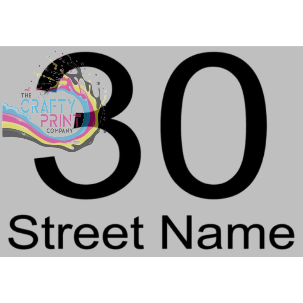 House Number Street Name Vinyl Sticker - Decorative Stickers