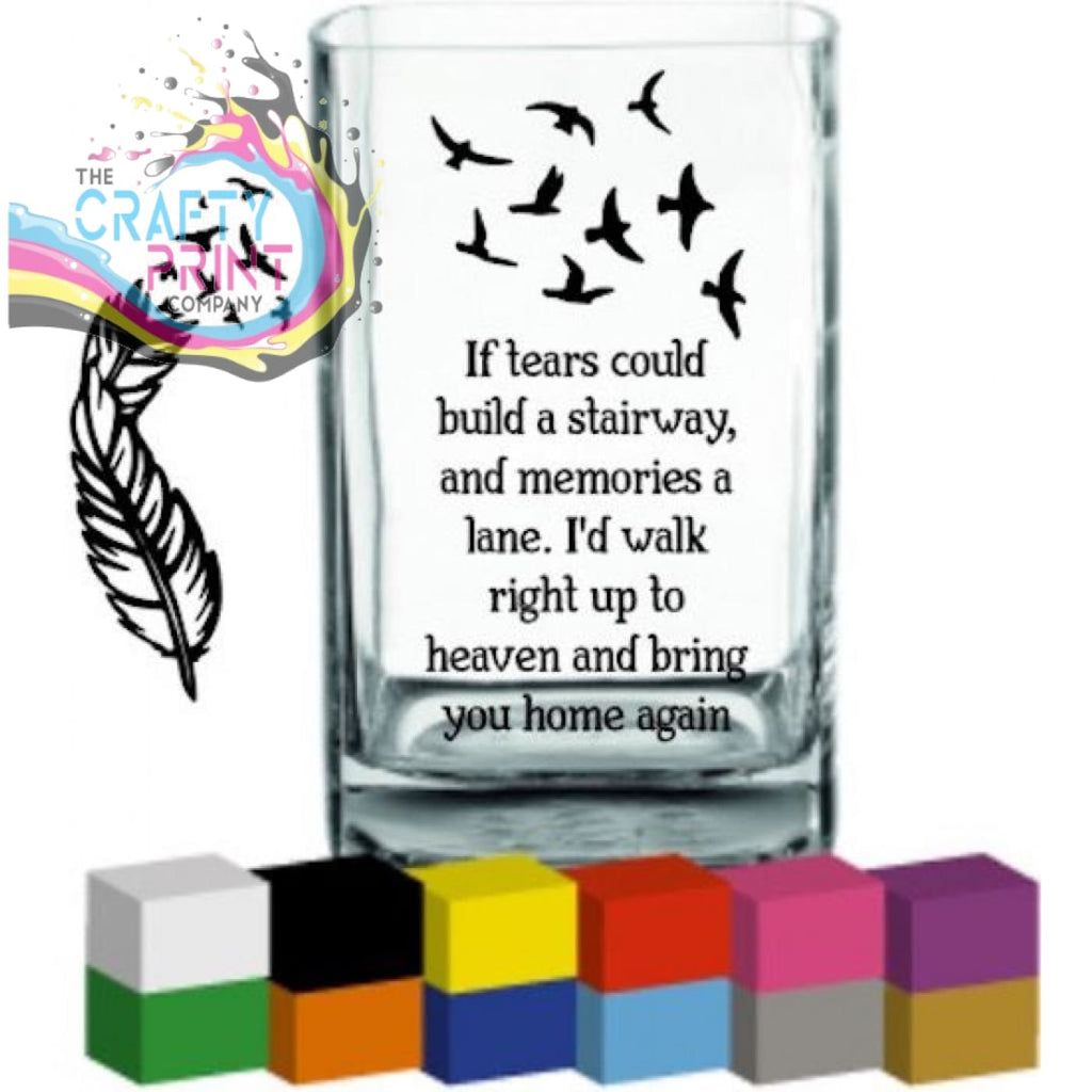 If tears could build Vase Decal Sticker - Decorative