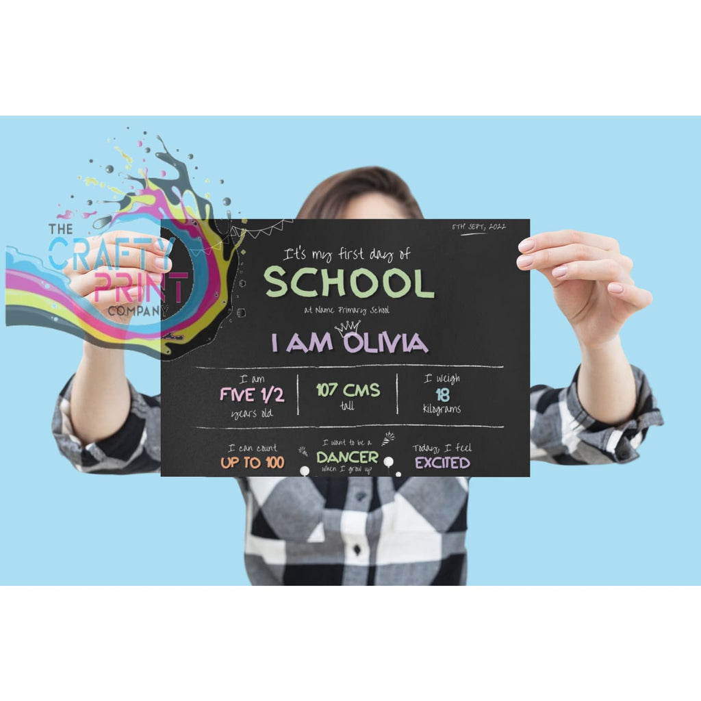 It’s My First Day of School Print Personalised - Posters