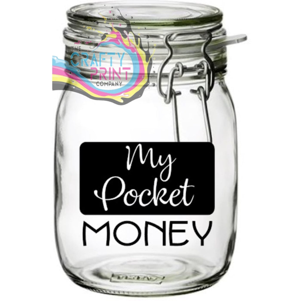 My Pocket Money Fund Jar Decal / Sticker - Decorative