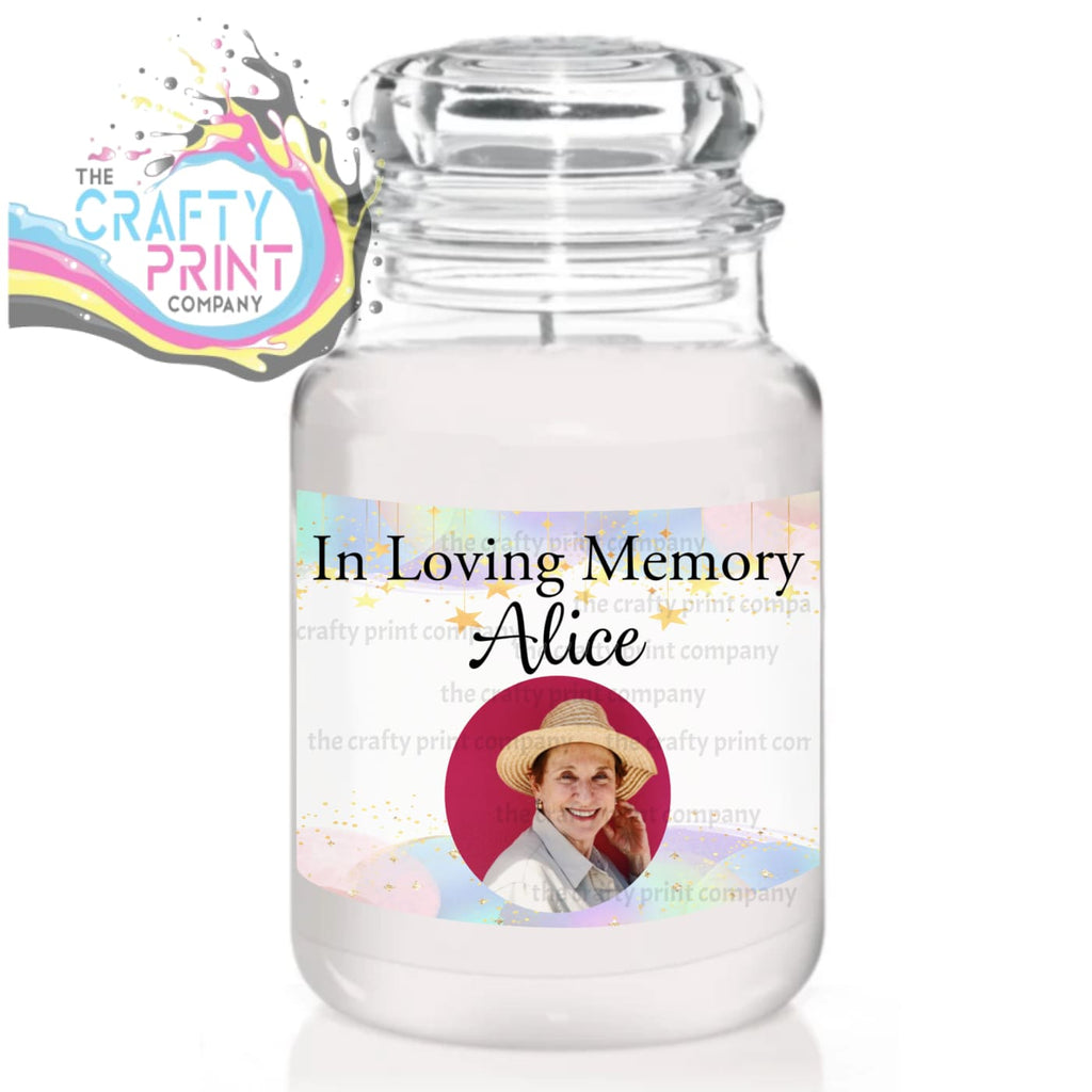 Personalised In Loving Memory Candle Sticker