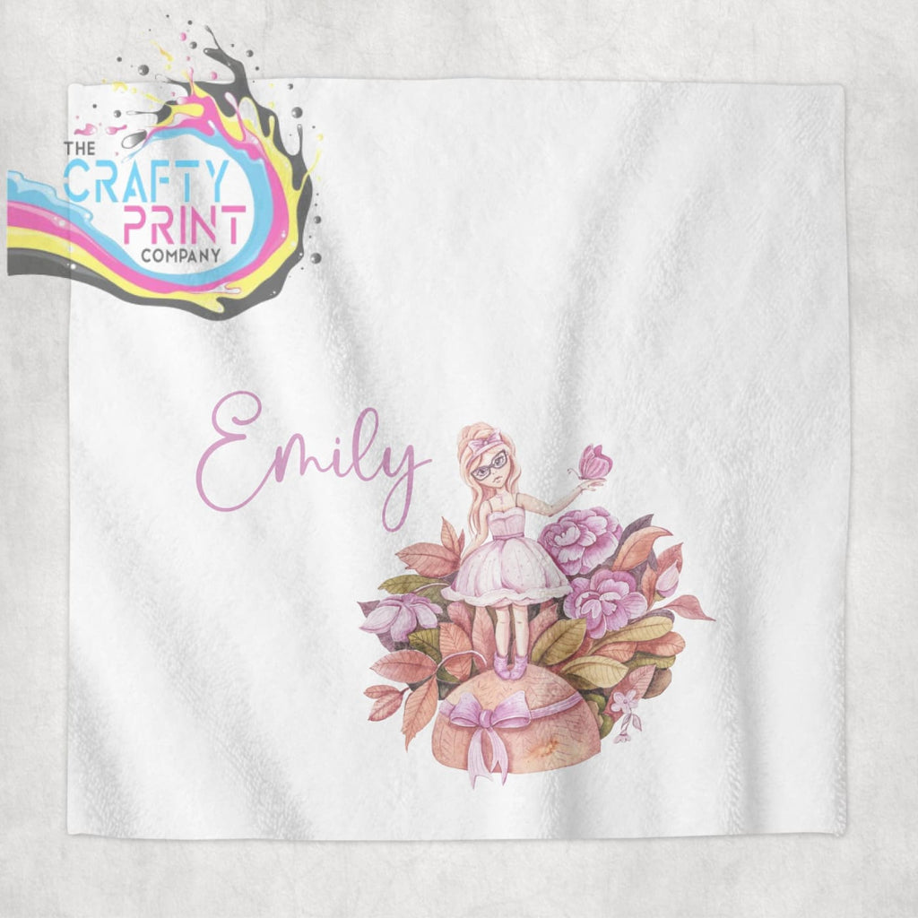 Pink Fairy Personalised Face Cloth - Bath Towels &