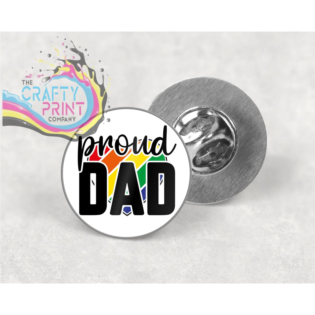 Proud Dad Gay Pride Lapel Pin Badge - & Pass Holders