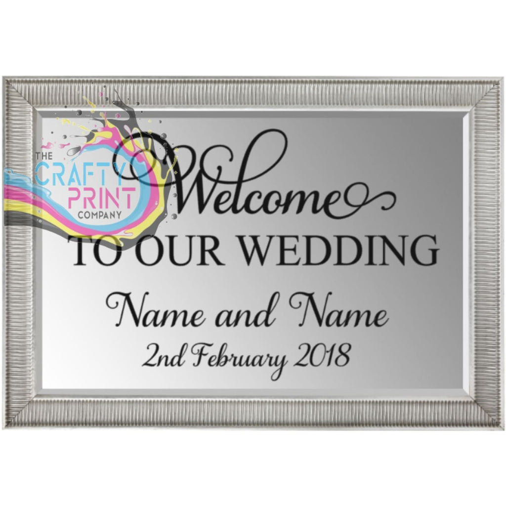 Welcome to our Wedding Personalised Vinyl Sticker
