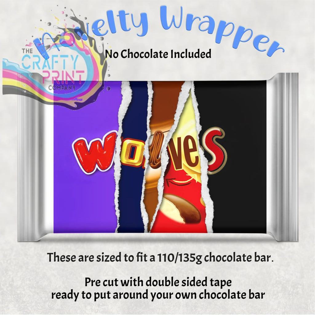 Wolves Chocolate Bar Wrapper - Gift Wrapping