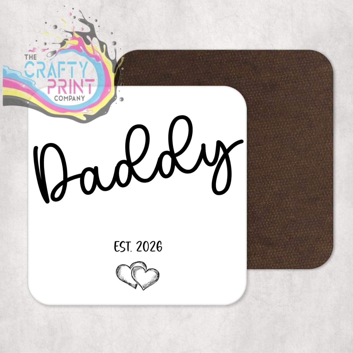 Mummy Est 2026 / Daddy Gift Set - Coaster - Giving