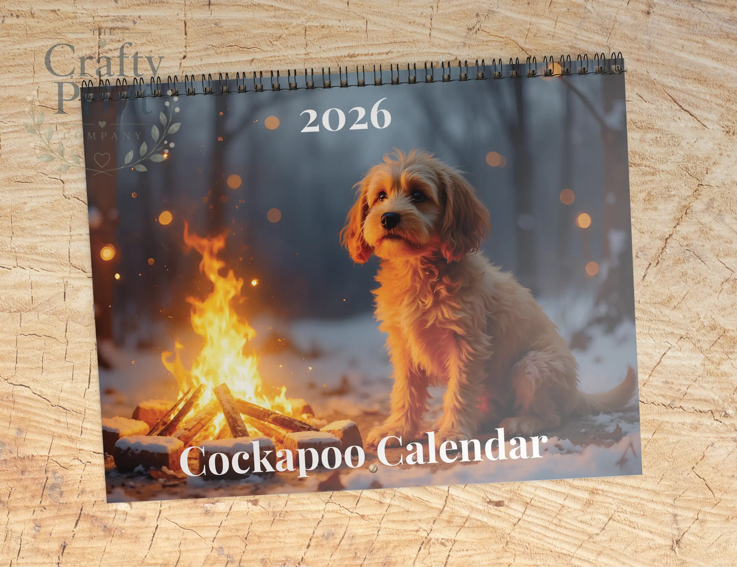 2026 Watercolour Cockerpoo Calendar - wall calendar