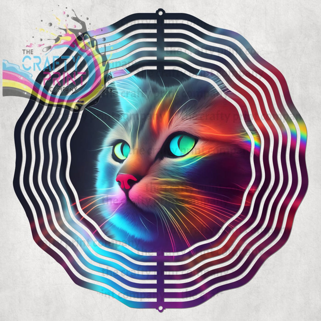 3D Cat Neon Wind Spinner