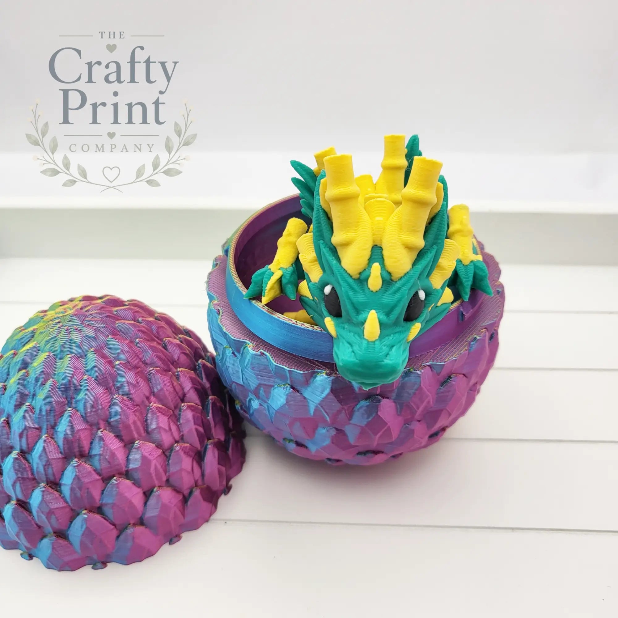3D Printed Baby Bamboo Dragon in Egg