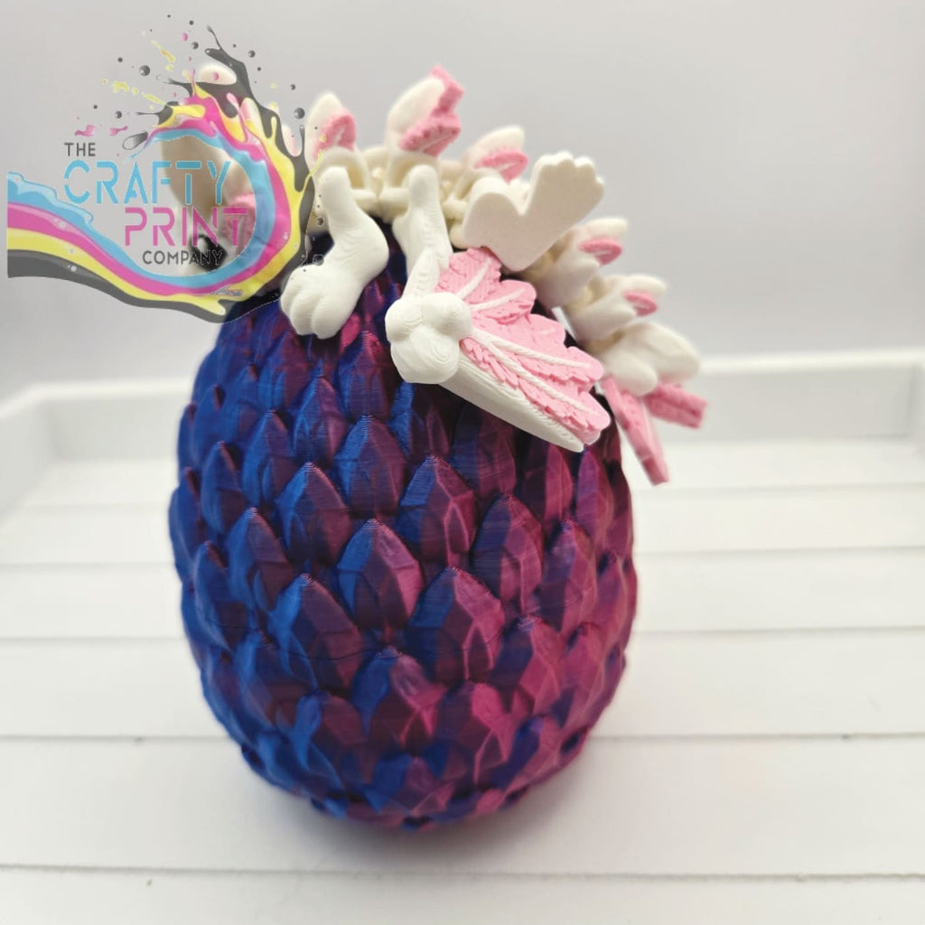 3D Printed Baby Bunny Dragon in Egg