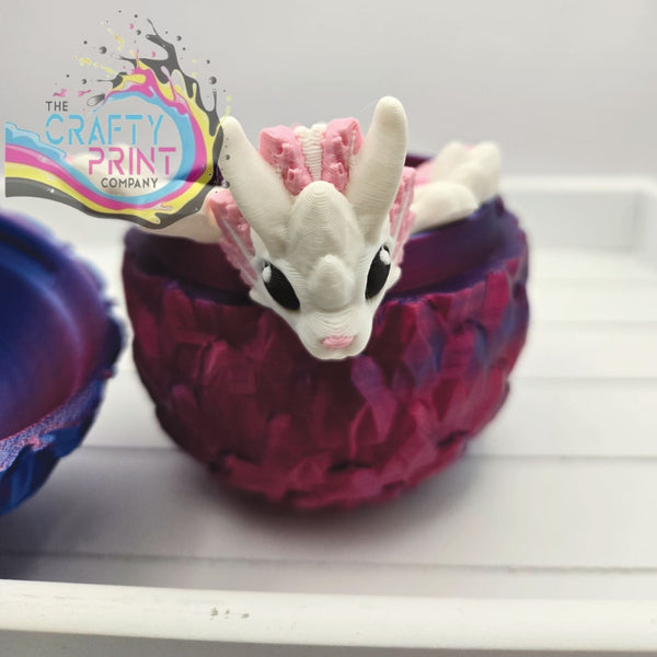 3D Printed Baby Bunny Dragon in Egg