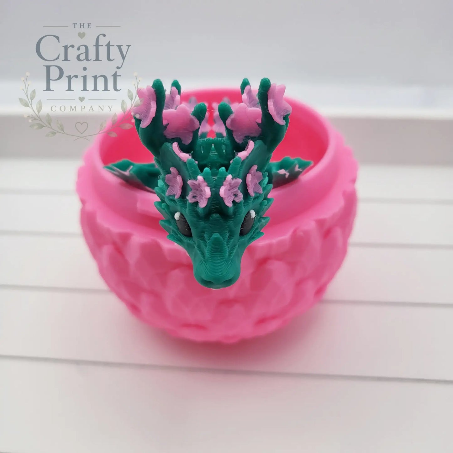 3D Printed Baby Cherry Blossom Dragon in Egg