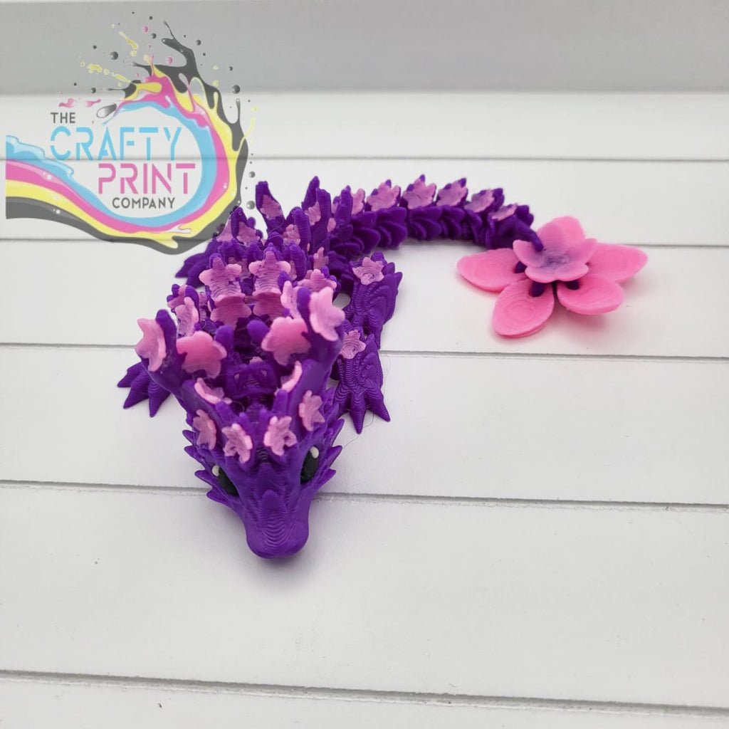 3D Printed Baby Cherry Blosson Dragon - Purple