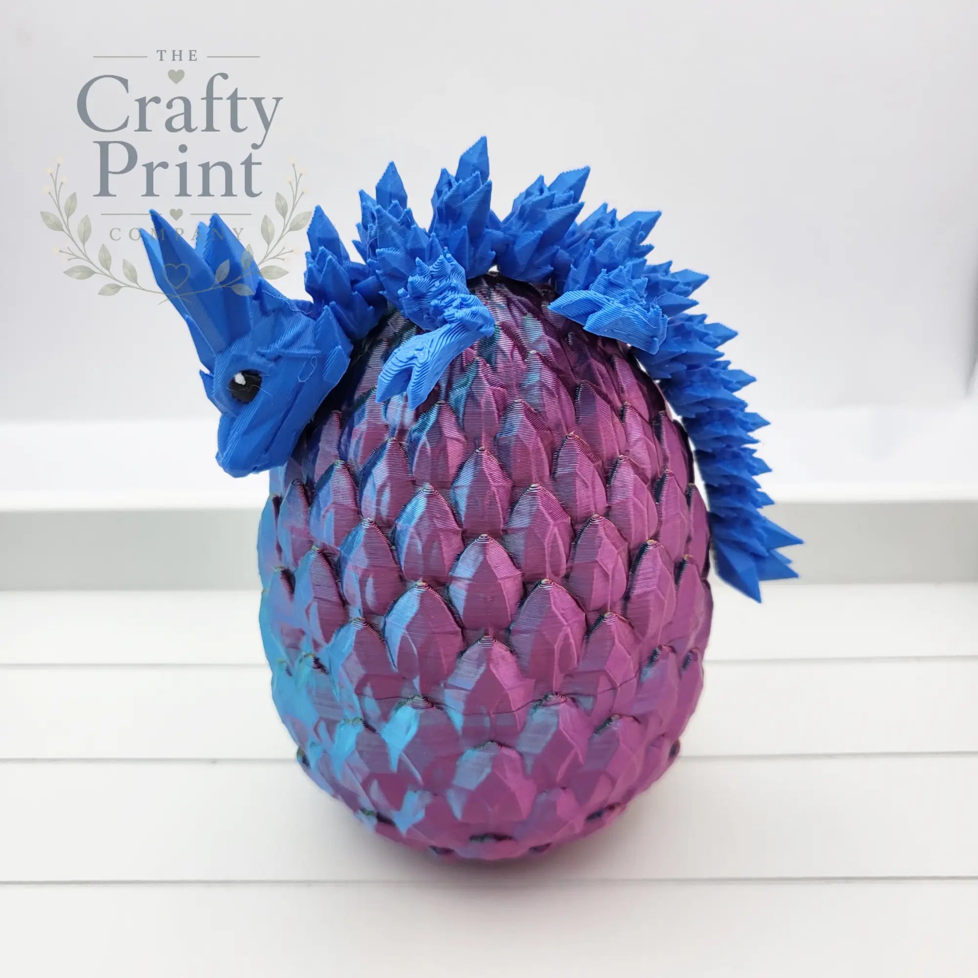 3D Printed Baby Crystal Dragon and Egg
