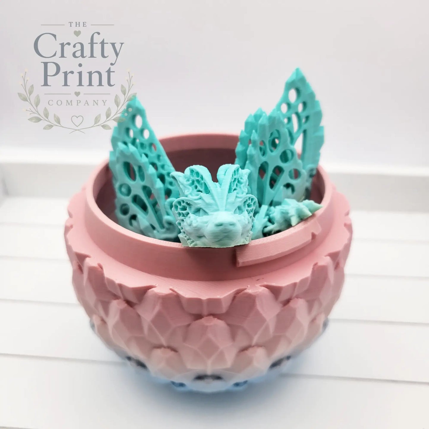 3D Printed Baby Fae Wolf Dragon in Egg