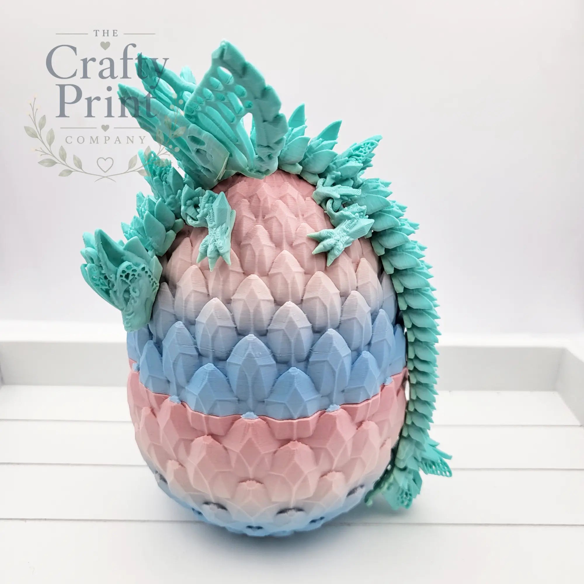 3D Printed Baby Fae Wolf Dragon in Egg