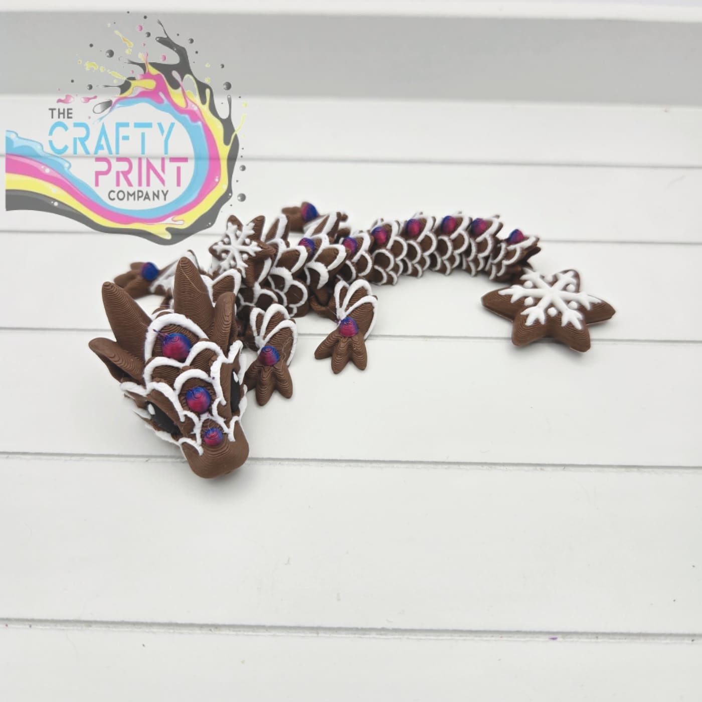 3D Printed Baby Gingerbread Dragon in Egg - Home & Garden >