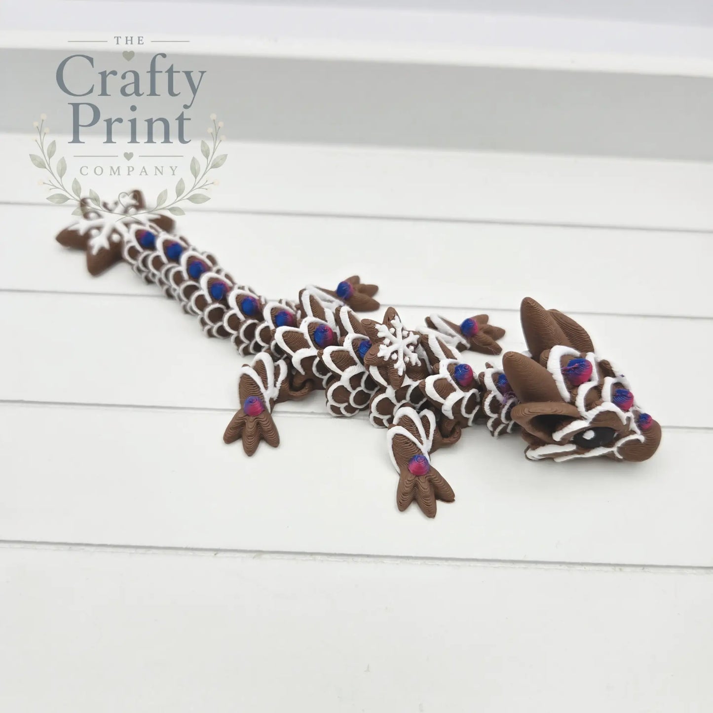 3D Printed Baby Gingerbread Dragon in Egg - Home & Garden >