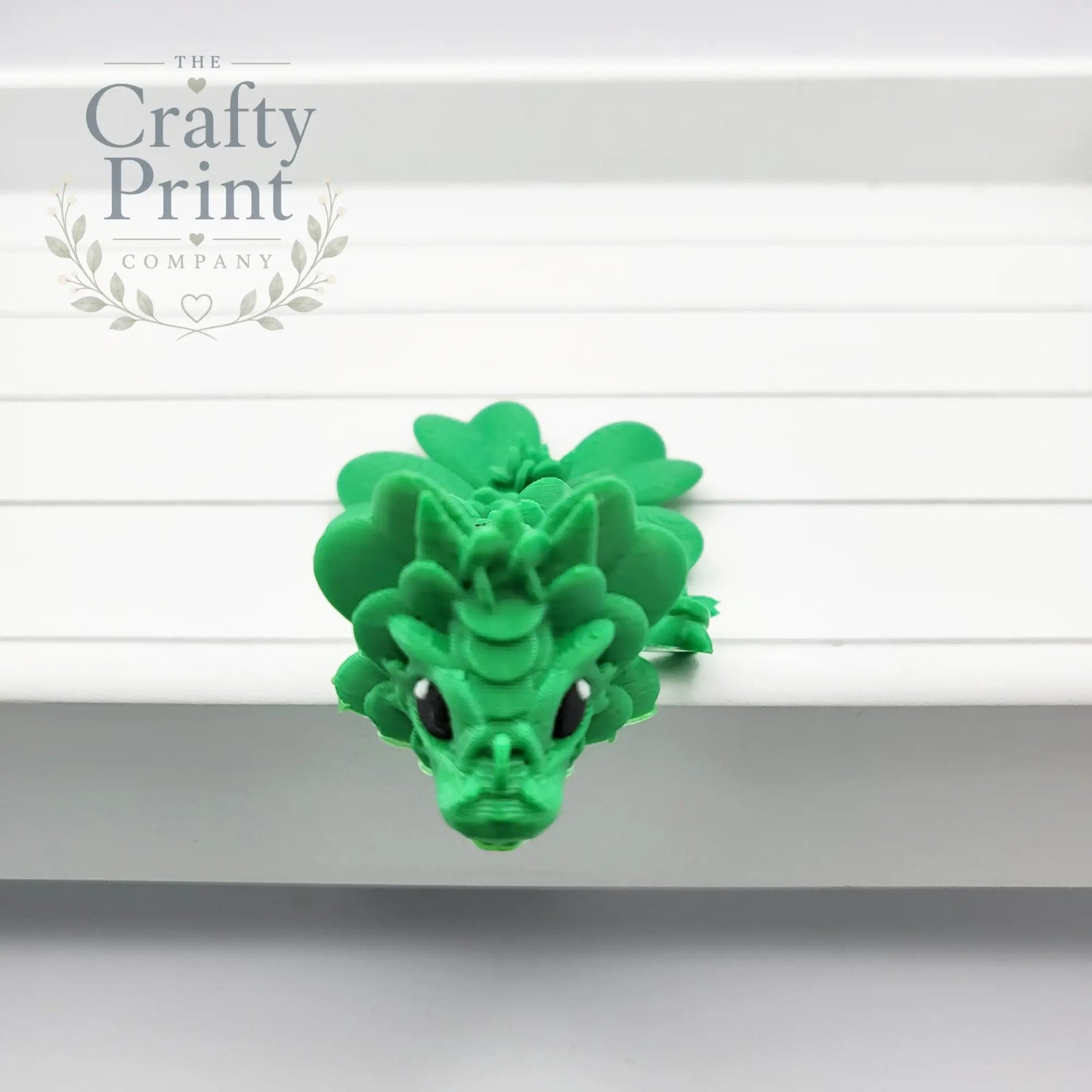 3D Printed Baby Lucky Clover Dragon in Egg