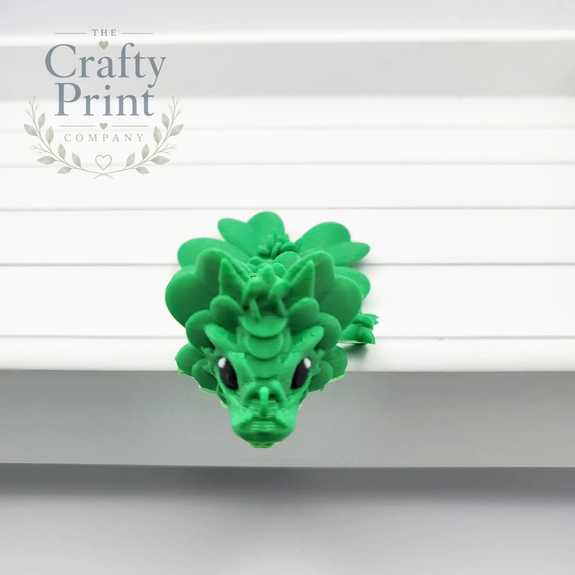 3D Printed Baby Lucky Clover Dragon in Egg