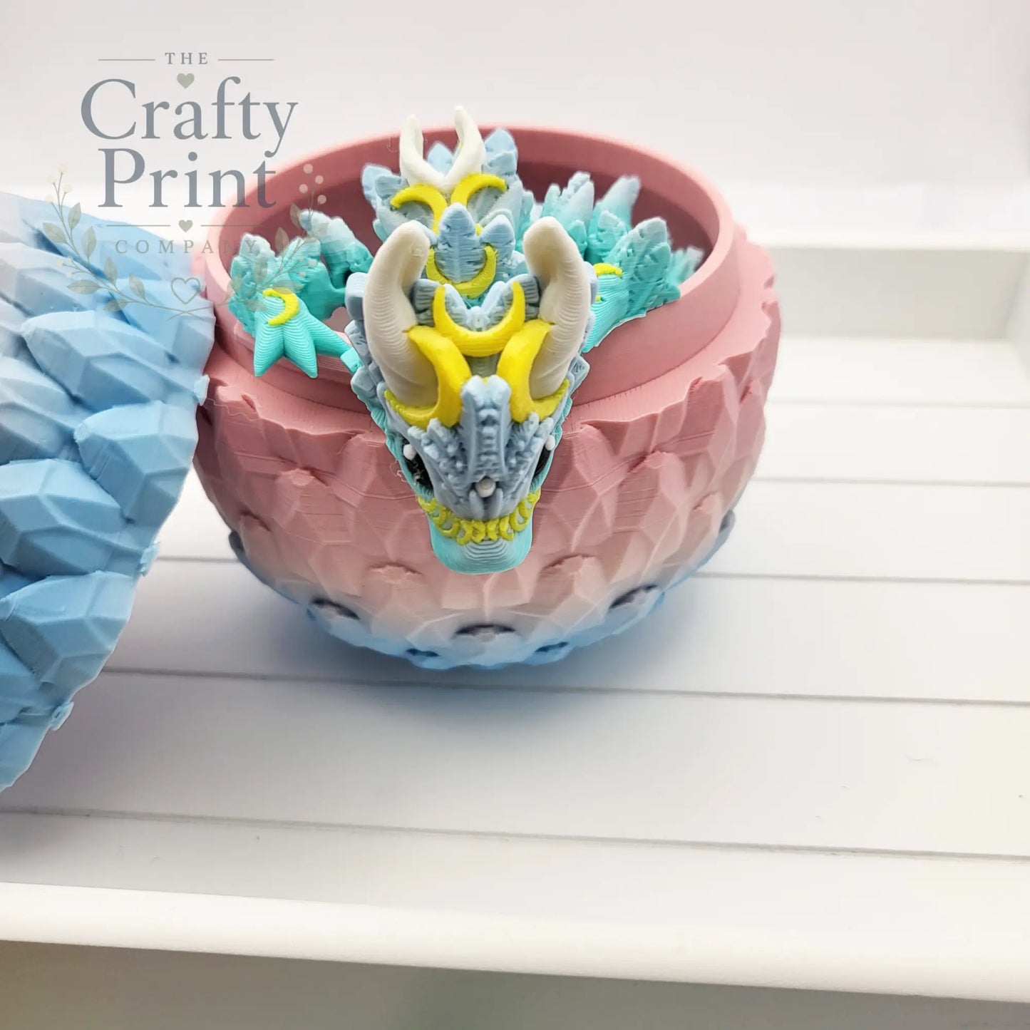3D Printed Baby Luna Dragon in Egg