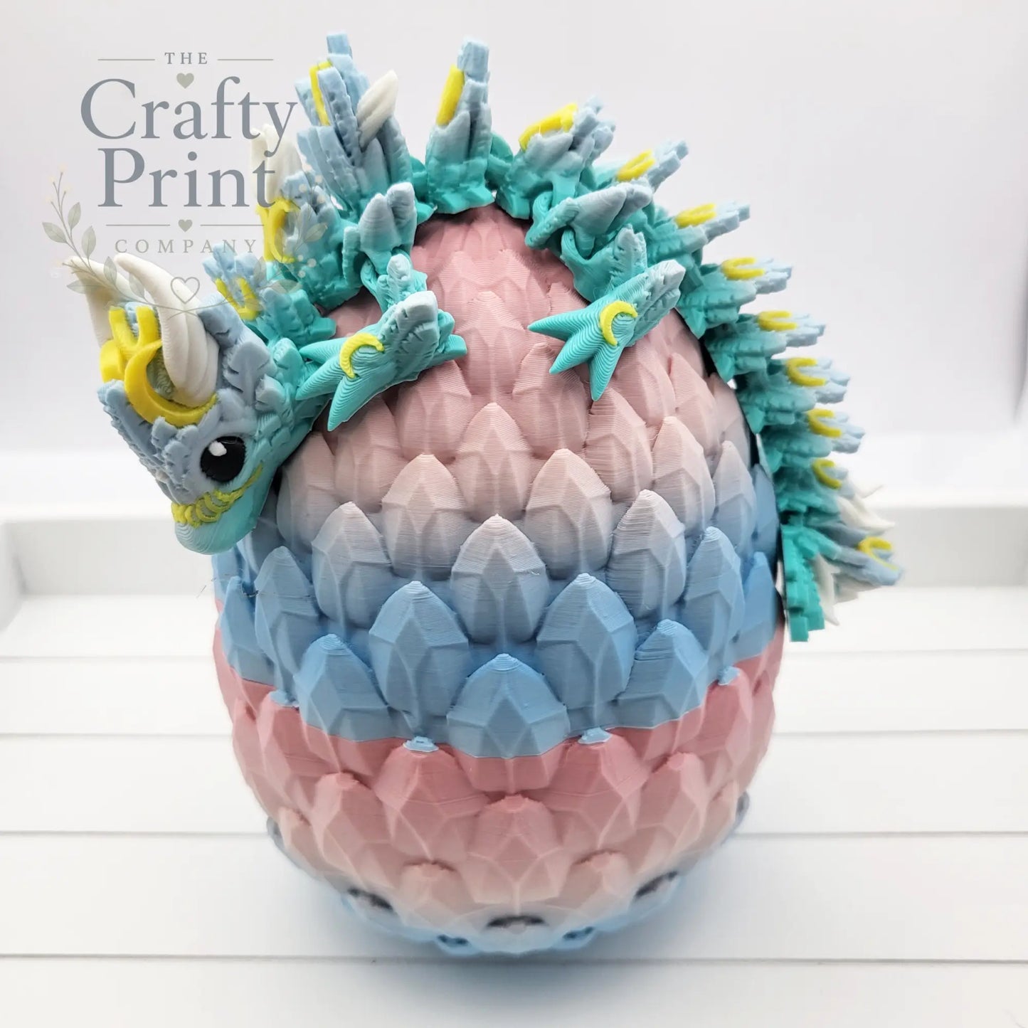 3D Printed Baby Luna Dragon in Egg