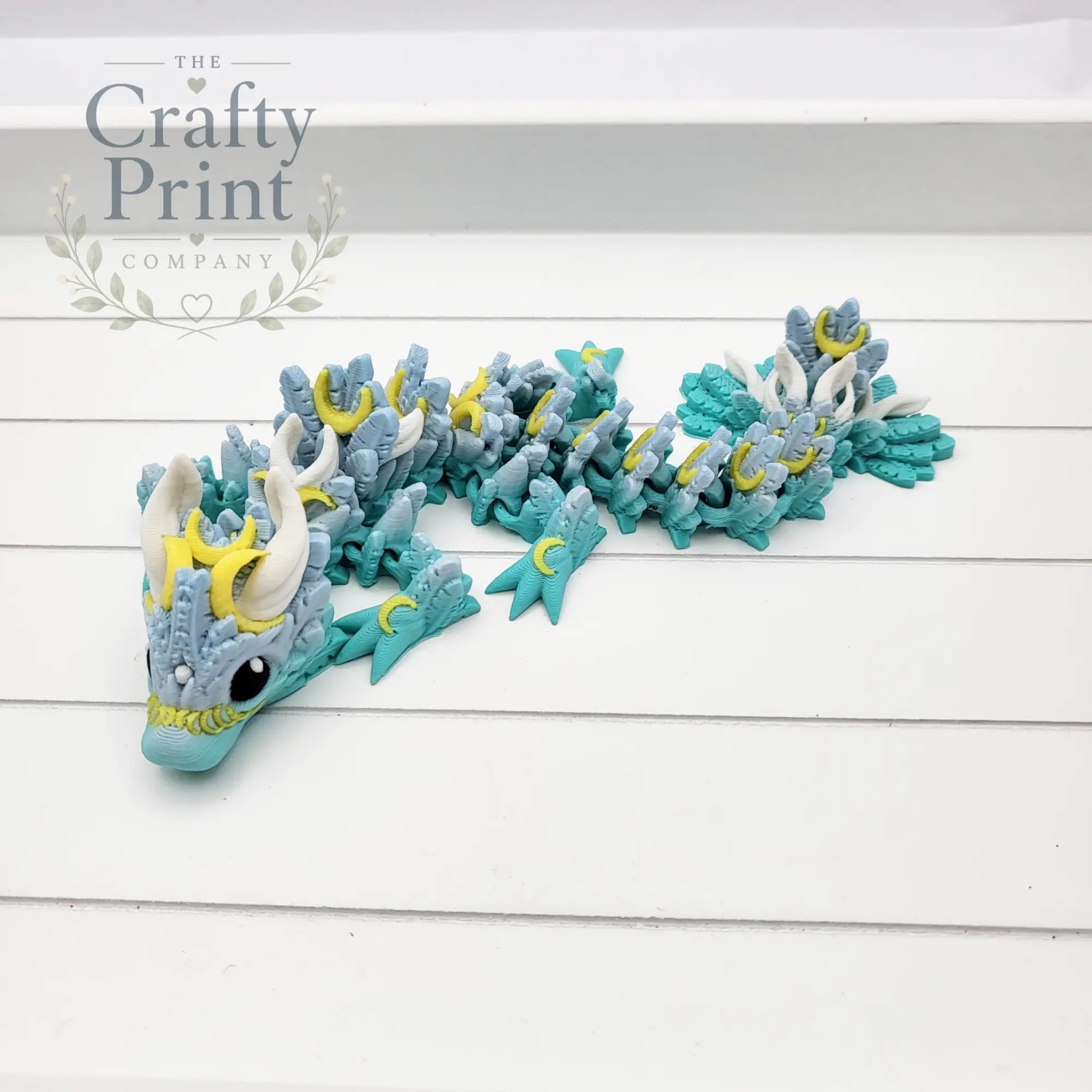 3D Printed Baby Luna Dragon in Egg - Rainbow Matte