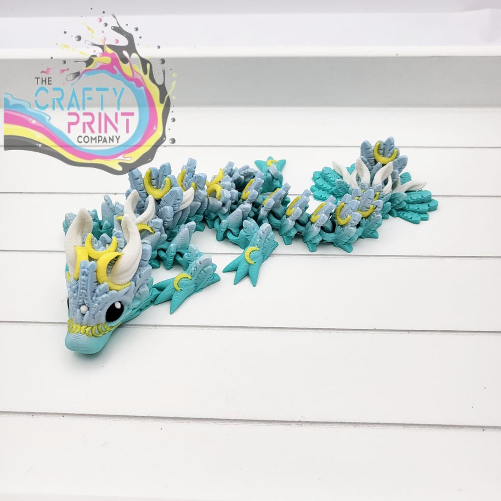 3D Printed Baby Luna Dragon in Egg - Rainbow Matte