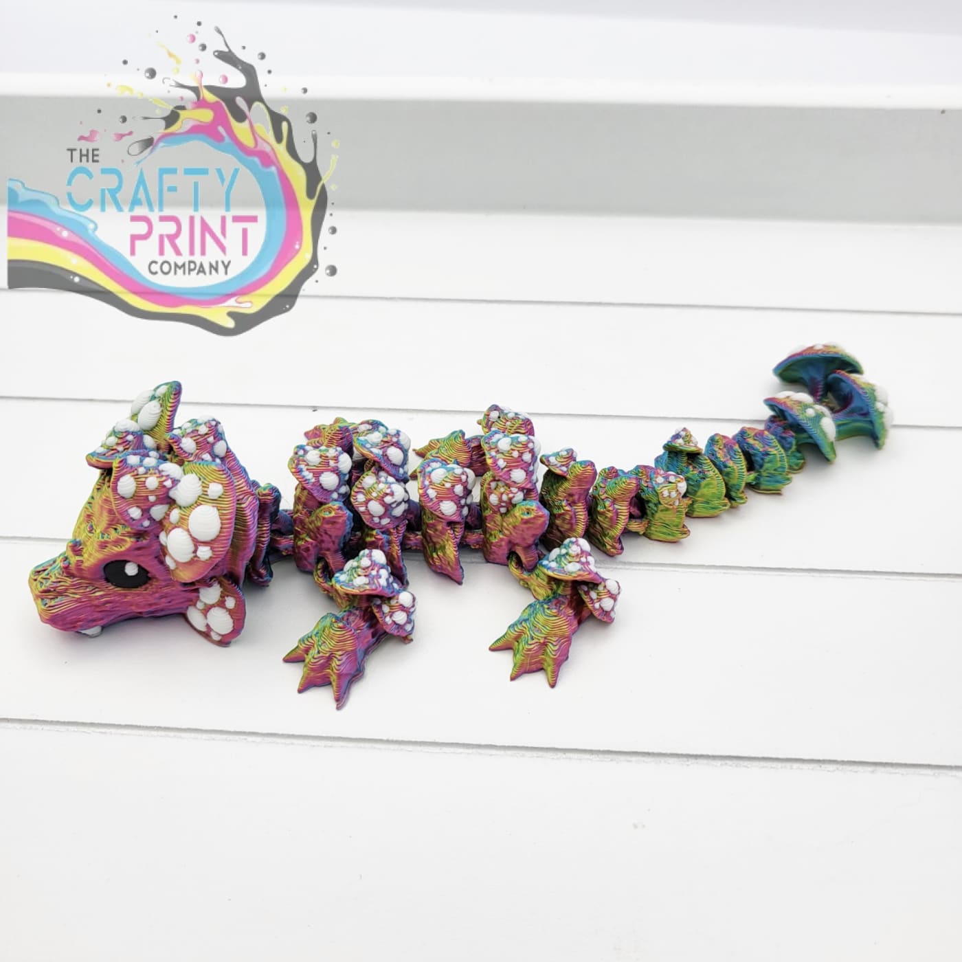 3D Printed Baby Mushroom Dragon in Egg