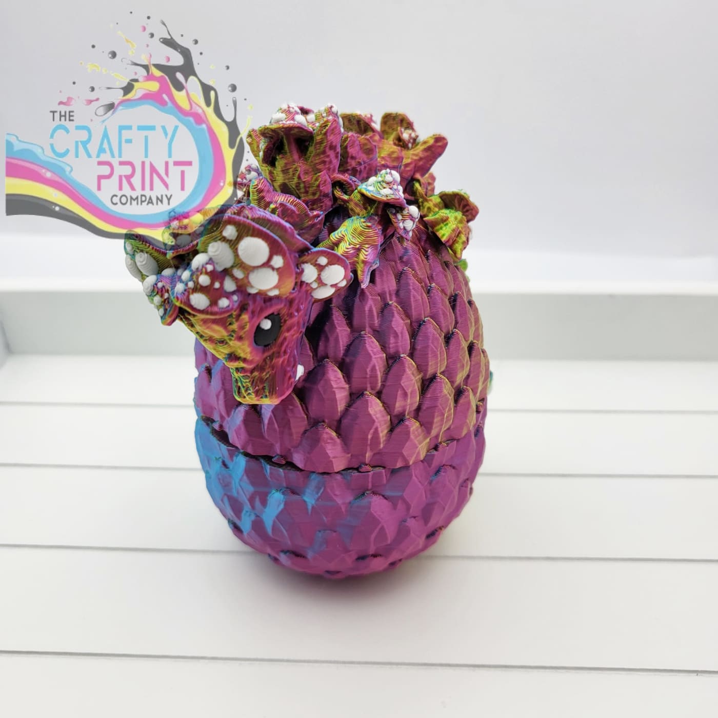 3D Printed Baby Mushroom Dragon in Egg