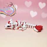 3D Printed Baby Rose White Dragon in Egg